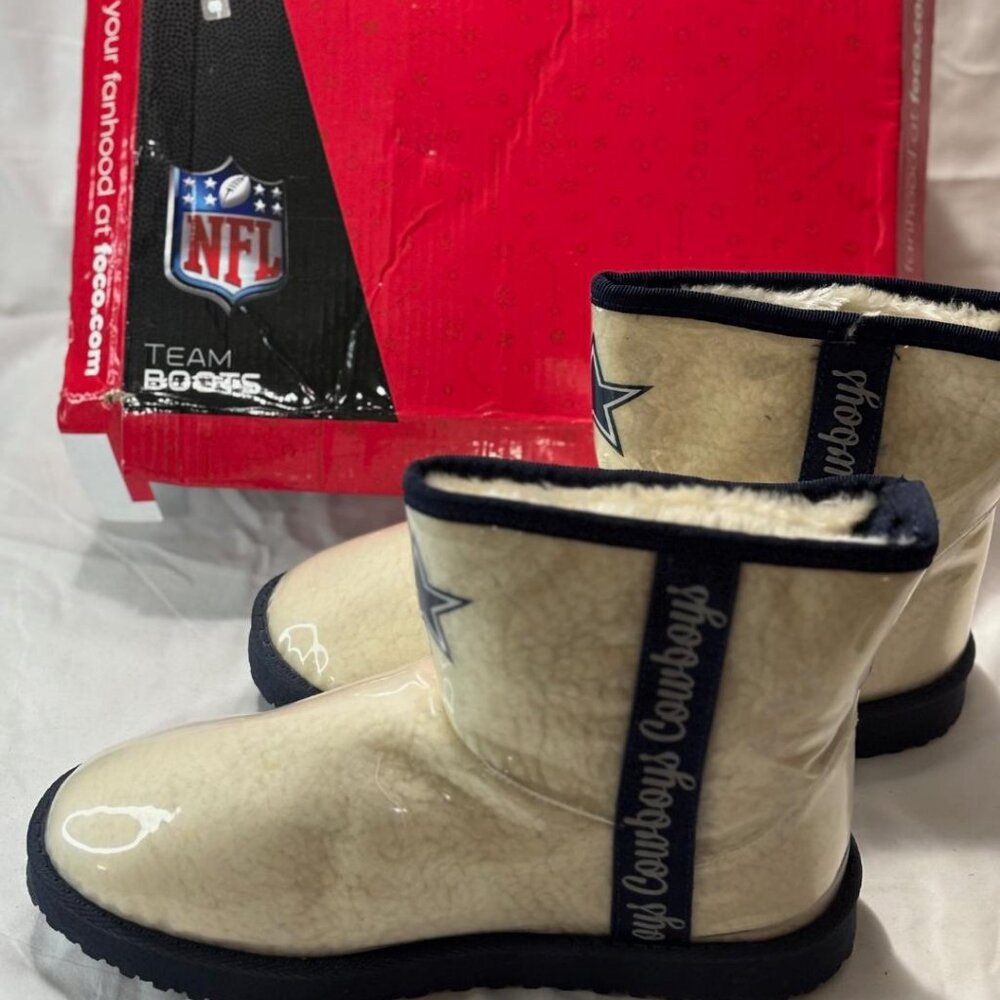 FOCO NFL Dallas Cowboy Rain/Snow Boots  Women Size 9  New in Box